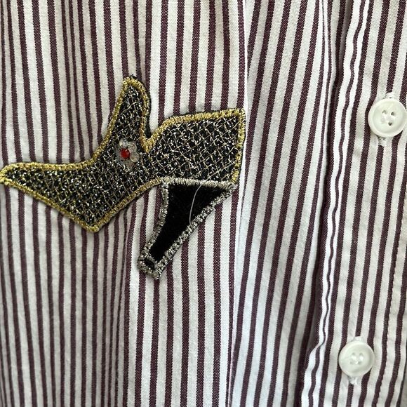 VINTAGE BOBBIE BROOKS BLOUSE WITH APPLIQUÉD SHOES - Picture 5 of 10